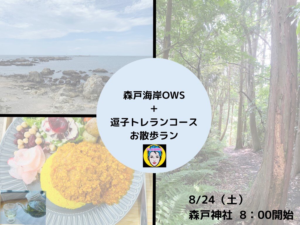 森戸海岸OWS＋逗子トレランコースをお散歩ラン（お得なランチ付♪）